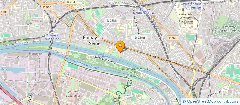 localisation de l'entreprise ASSOCIATION LES ENFANTS HANDICAPES ET LEURS AMIS à EPINAY-SUR-SEINE