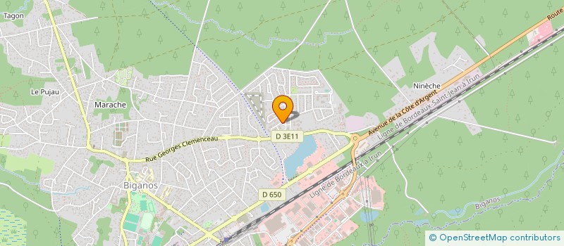 localisation de l'entreprise ASSOCIATION LES ESPACES DE GAIA  BIGANOS