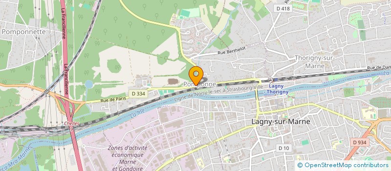 localisation de l'entreprise ASSOCIATION LES FARFADETS  POMPONNE