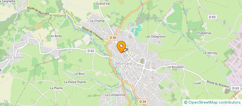 localisation de l'entreprise ASSOCIATION LES FILMS DU TOF POUR LA MISE EN AVANT DU PATRIMOINE DES MONTS DU LYONNAIS ET DE REGION AUVERGNE RHONE ALPES  MORNANT