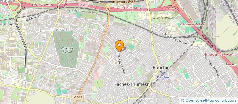 localisation de l'entreprise ASSOCIATION LES GUIGNOLS DE LA MOTO  FACHES-THUMESNIL