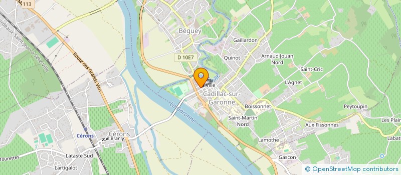 localisation de l'entreprise ASSOCIATION LES JETEES,  GESTIONNAIRE DU CAFE ASSOCIATIF LA GUINGUETTE DE CADILLAC  CADILLAC-SUR-GARONNE