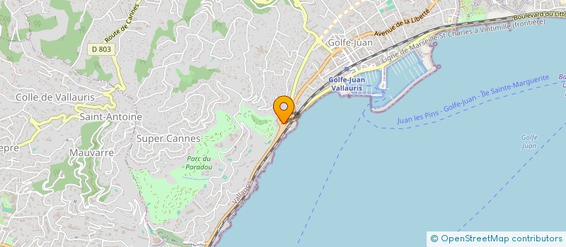 localisation de l'entreprise ASSOCIATION LES LABOUREURS  VALLAURIS