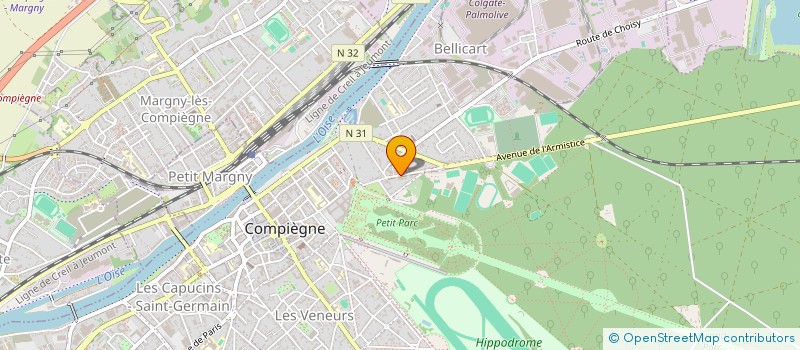 localisation de l'entreprise ASSOCIATION LES LIONS DU RUBY CLUB COMPIEGNOIS  COMPIEGNE