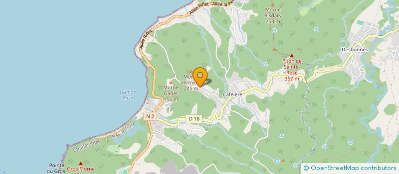 localisation de l'entreprise ASSOCIATION LES MAINS OUVERTES SERVICE D(AIDE A LA PERSONNE DU NORD BASSE TERRE à DESHAIES