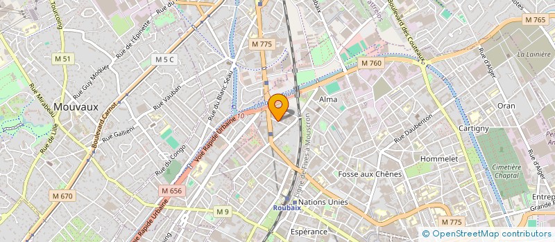 localisation de l'entreprise ASSOCIATION LES MAINS QUI SEMENT  ROUBAIX