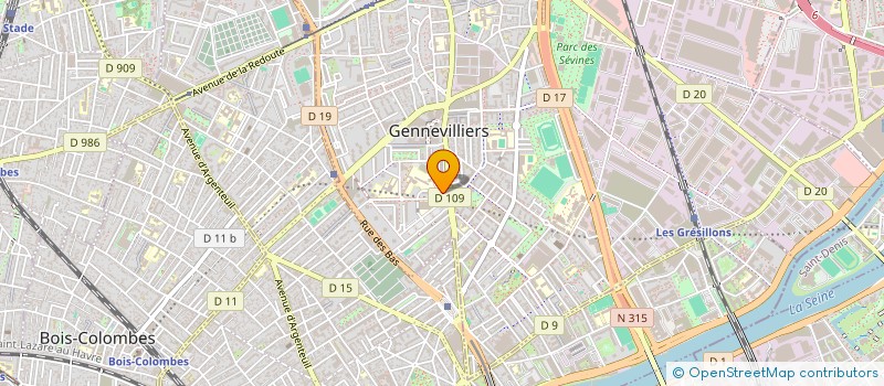 localisation de l'entreprise ASSOCIATION LES MAMANS SPORTIVES  GENNEVILLIERS