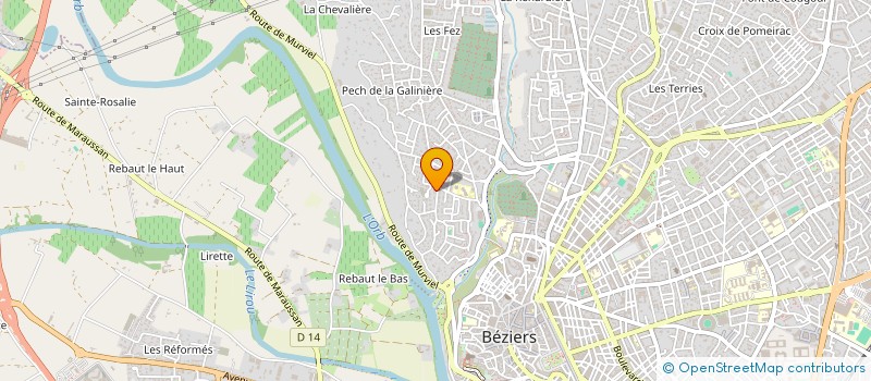 localisation de l'entreprise ASSOCIATION LES MARCHEURS LIBRES  BEZIERS
