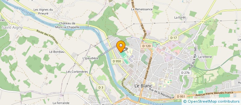 localisation de l'entreprise ASSOCIATION LES MENIGOUTTES EN SELLE  LE BLANC