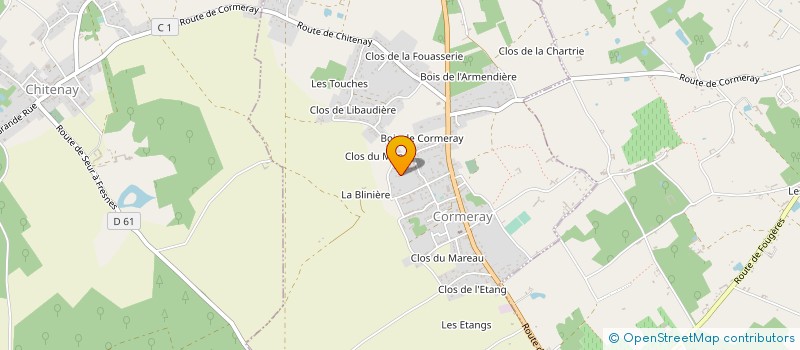 localisation de l'entreprise ASSOCIATION LES MINI-POUSS à CORMERAY
