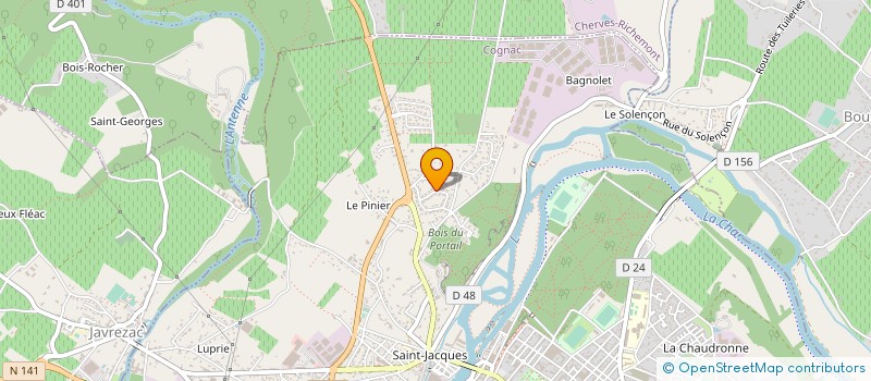 localisation de l'entreprise ASSOCIATION LES NOCTAMBULES à COGNAC