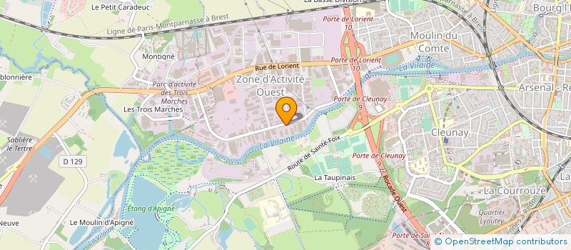 localisation de l'entreprise ASSOCIATION LES OEILS  RENNES