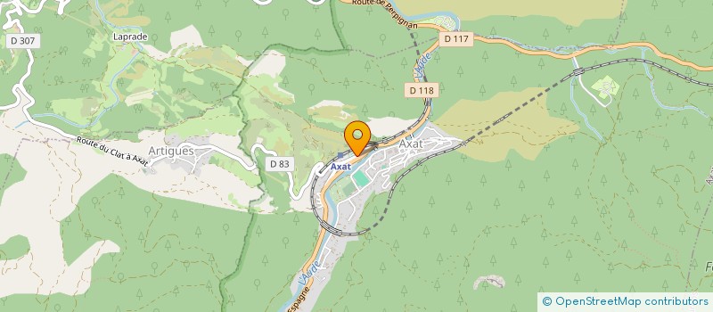 localisation de l'entreprise ASSOCIATION LES P'TITES LOUPIOTES  AXAT