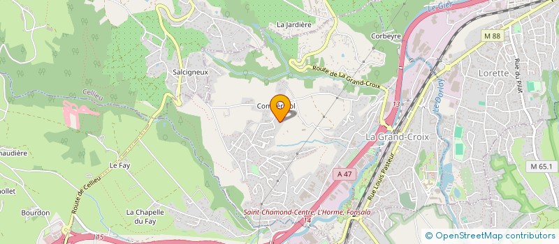 localisation de l'entreprise ASSOCIATION LES P'TITES PLUMES DE LA GRAND CROIX  LA GRAND-CROIX