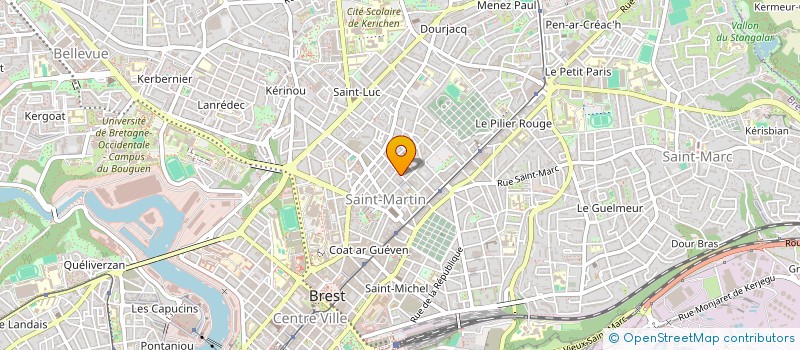localisation de l'entreprise ASSOCIATION LES P'TITS SALES BRETONS  BREST