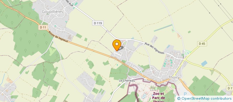 localisation de l'entreprise ASSOCIATION LES P'TITS THOIRYSIENS  THOIRY