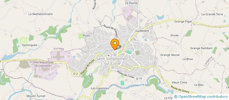 localisation de l'entreprise ASSOCIATION LES PETITES MOTNOTES  SAINT-SYMPHORIEN-SUR-COISE