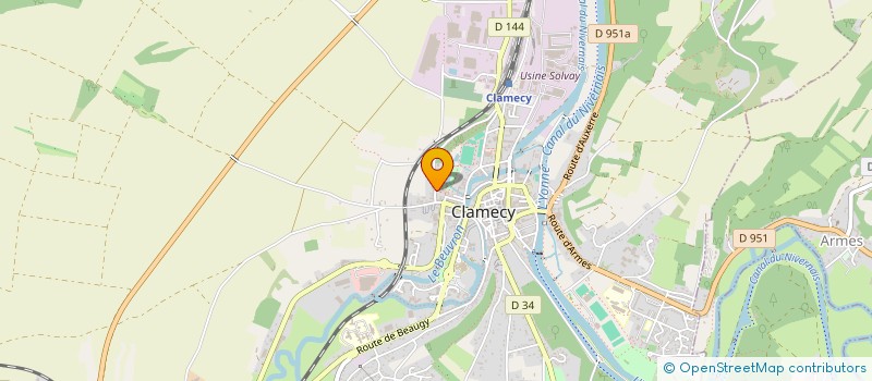 localisation de l'entreprise ASSOCIATION LES PETITS COEURS à CLAMECY