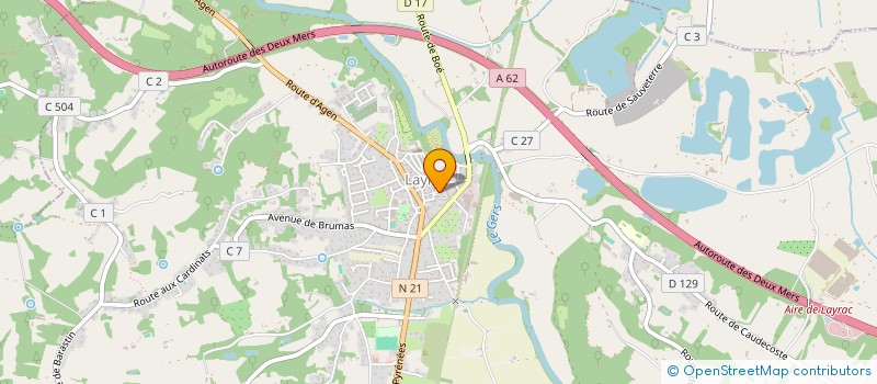 localisation de l'entreprise ASSOCIATION LES PETITS POTES  LAYRAC