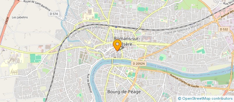 localisation de l'entreprise ASSOCIATION LES PETITS RIRES  ROMANS-SUR-ISERE