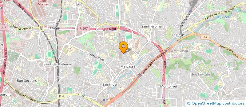 localisation de l'entreprise ASSOCIATION LES PEUPLIERS  MARSEILLE