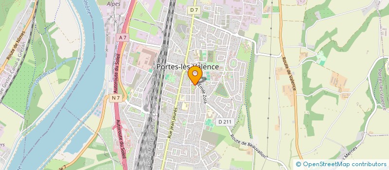 localisation de l'entreprise ASSOCIATION LES PORTES INSETION SOLIDARITE ET CORRESPONDANCE  PORTES-LES-VALENCE