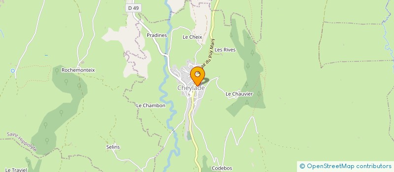 localisation de l'entreprise ASSOCIATION LES POULACRES DE CHEYLADE à CHEYLADE