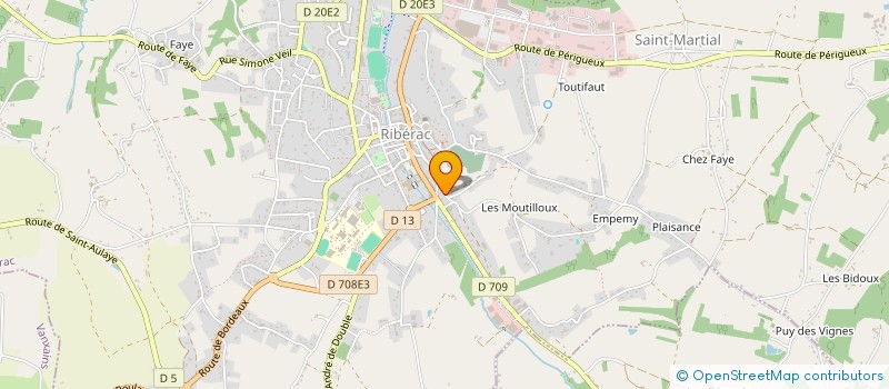 localisation de l'entreprise ASSOCIATION LES PRODUCTEURS DE LA DOUBLE à RIBERAC