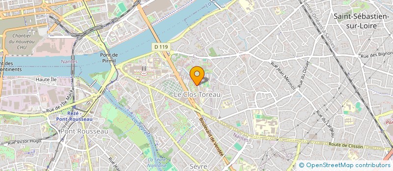 localisation de l'entreprise ASSOCIATION LES RESIDENTS DU FOYER LOGEMENT DU CLOS TOREAU  NANTES