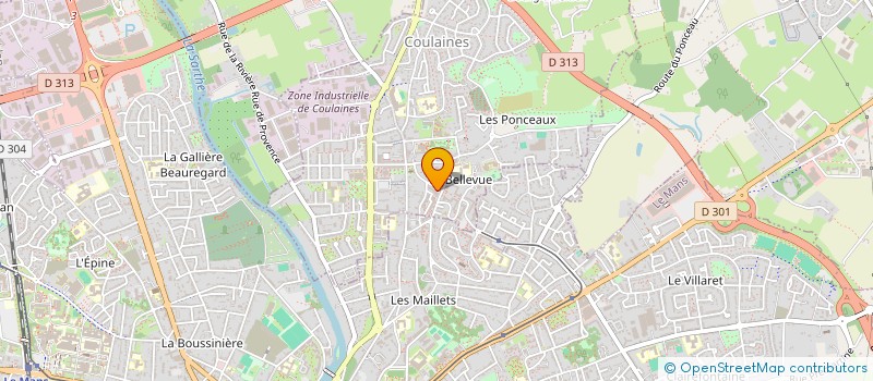 localisation de l'entreprise ASSOCIATION LES RETROUVAILLES à COULAINES