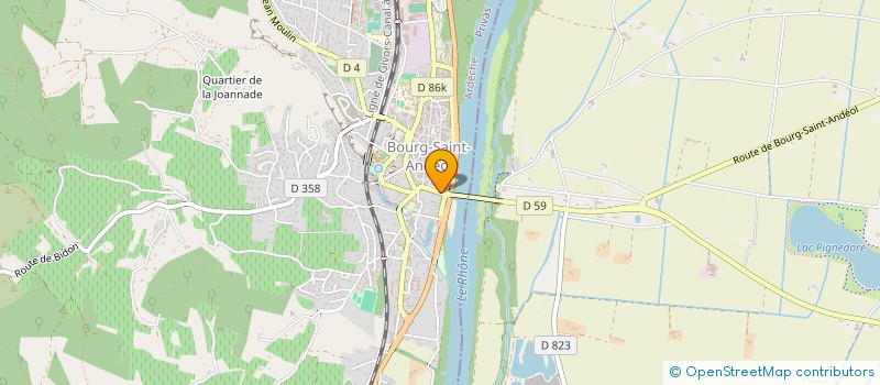 localisation de l'entreprise ASSOCIATION LES RIVES DU RHONE (L2R)  BOURG-SAINT-ANDEOL