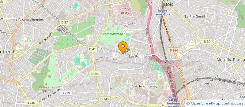 localisation de l'entreprise ASSOCIATION LES RUFFINS POLITZER à MONTREUIL