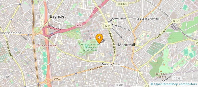 localisation de l'entreprise ASSOCIATION LES SOURCES à MONTREUIL