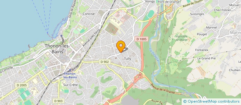 localisation de l'entreprise ASSOCIATION LES SOUS DES P'TITS LOUPS à THONON-LES-BAINS