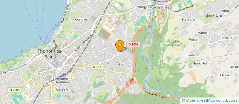 localisation de l'entreprise ASSOCIATION LES TULLIERANDS à THONON-LES-BAINS