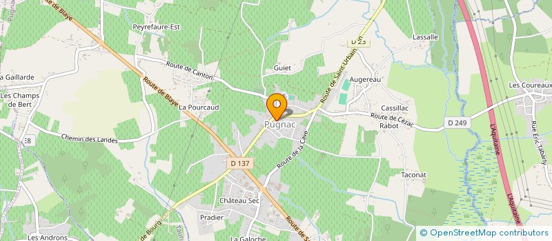 localisation de l'entreprise ASSOCIATION LES VOLETS ROUGES  PUGNAC
