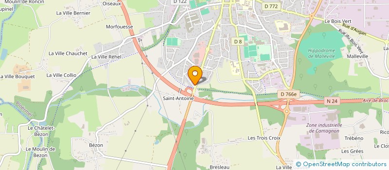 localisation de l'entreprise ASSOCIATION LES VOLONTAIRES D AUGAN  PLOERMEL