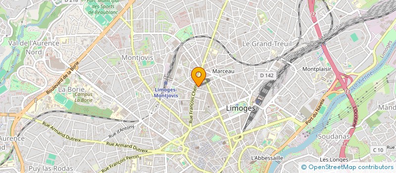 localisation de l'entreprise ASSOCIATION LES Z'ARTS à LIMOGES