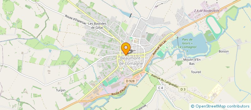 localisation de l'entreprise ASSOCIATION LESTONAC  BEAUMONT-DE-LOMAGNE