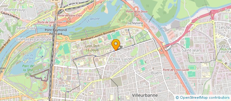 localisation de l'entreprise ASSOCIATION LIBANO FRANCAISE DES ETUDIANTS A LYON  VILLEURBANNE