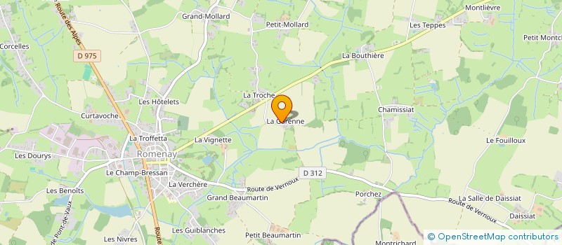 localisation de l'entreprise ASSOCIATION LIBERTE ANIMALE  ROMENAY