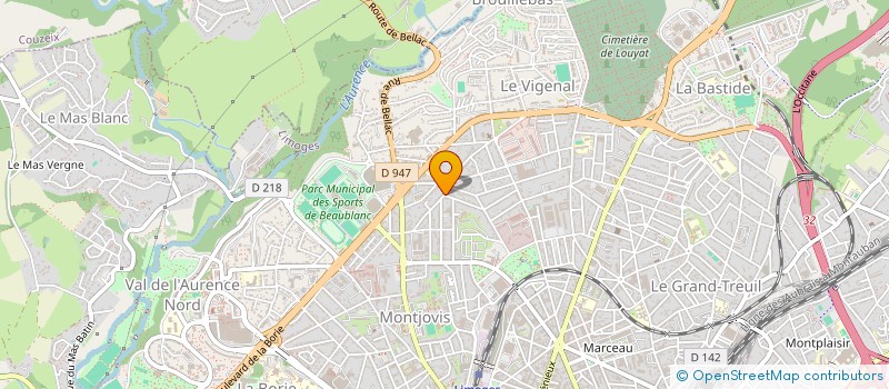 localisation de l'entreprise ASSOCIATION LIMOGES PARKOUR à LIMOGES