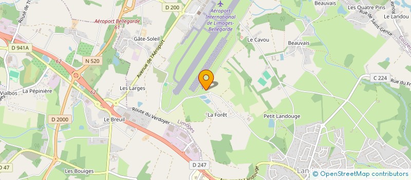 localisation de l'entreprise ASSOCIATION LIMOUSINES DES SPORTS AERIENS PLANEURS LIMOGES à LIMOGES