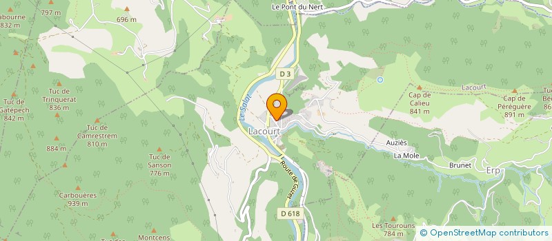 localisation de l'entreprise ASSOCIATION LO GAT LACOURTOIS - ALGL à LACOURT