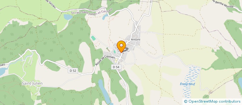 localisation de l'entreprise ASSOCIATION LOCALE ADMR CENTRE DE SOINS INFIRMIERS LES LAUZES  SICCIEU-SAINT-JULIEN-ET-CARISIEU