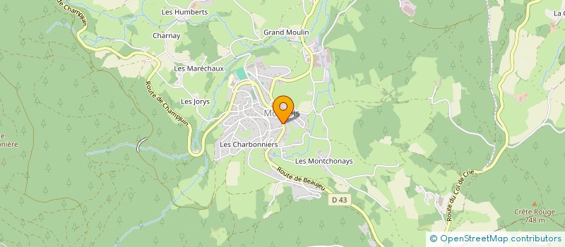 localisation de l'entreprise ASSOCIATION LOCALE ADMR D AIDE A DOMICILE DU HAUT BEAUJOLAIS  DEUX-GROSNES