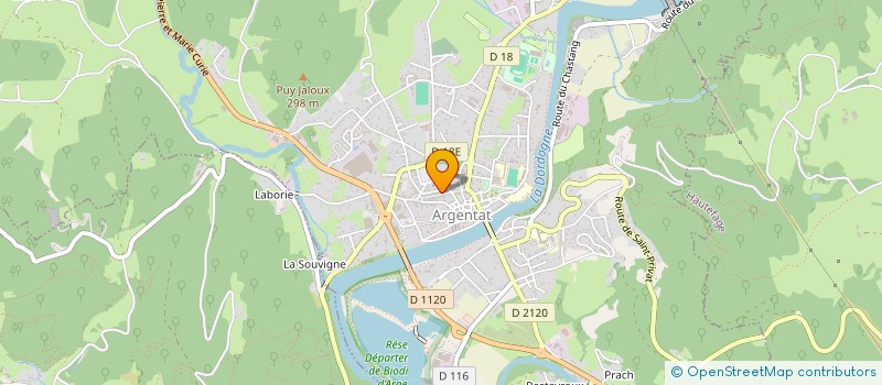 localisation de l'entreprise ASSOCIATION LOCALE ADMR D'ARGENTAT SUR DORDOGNE  ARGENTAT-SUR-DORDOGNE