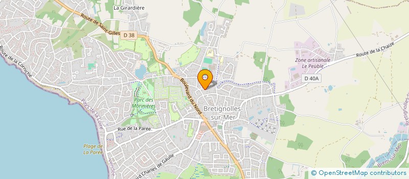 localisation de l'entreprise ASSOCIATION LOCALE ADMR DE BRETIGNOLLES SUR MER  BRETIGNOLLES-SUR-MER