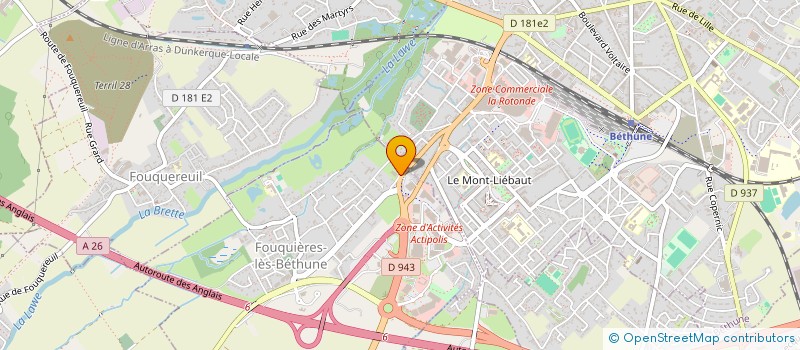 localisation de l'entreprise ASSOCIATION LOCALE ADMR DE L'ARRONDISSEMENT D'ARRAS  FOUQUIERES LEZ BETHUNE