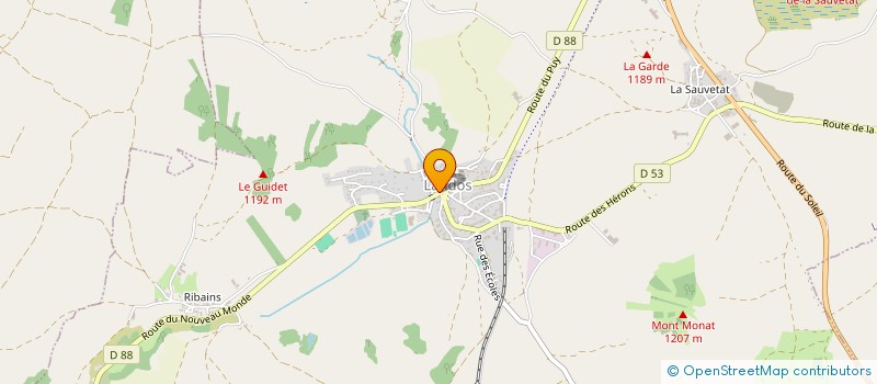 localisation de l'entreprise ASSOCIATION LOCALE ADMR DE LANDOS-PRADELLES  LANDOS